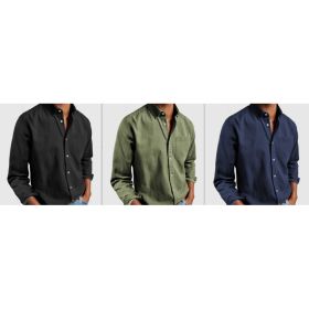 Men's Shirt New Long Sleeve Lapel (Option: Set-XXL)