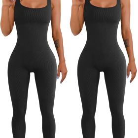 Women's Suspender Tank Top Tights (Option: Black black-XL)