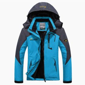 Couple outdoor hooded plus size (Option: Male Moon Blue-XL)