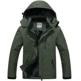 Couple outdoor hooded plus size (Option: Male Army Green-4XL)