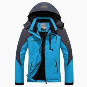 Couple outdoor hooded plus size (Option: Male Moon Blue-4XL)