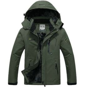 Couple outdoor hooded plus size (Option: Male Army Green-6XL)