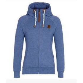Women's Sport Cardigan Side Zipper Hoodie (Option: Blue-S)