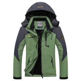 Couple outdoor hooded plus size (Option: Female grass green-L)