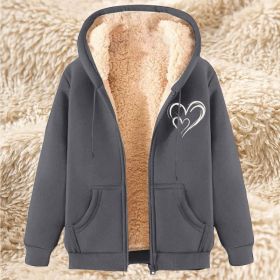 Sweater Men's Fleece-lined Thickened Men's Winter Lambskin (Option: 17 Dark Gray-M)
