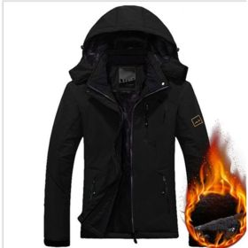 Couple outdoor hooded plus size (Option: Female black-L)