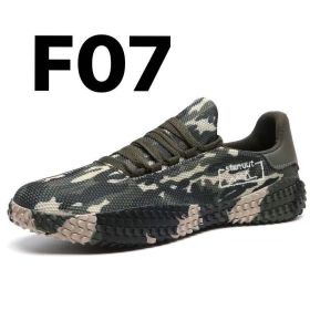 Spring and Summer Flying Woven Casual Shoes Large Men's Shoes Beathable Korean Forrest Gump Sneakers (Option: Army Green-42)