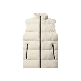 Plus Size Cotton Clothes Vest Coat Men's Thickened (Option: Khaki-M)
