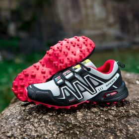 Men's Shoes Off-road Running Shoes Solomon Travel Hiking Shoes Hiking Boots (Option: 907 Gray-37)