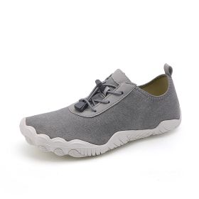 Fitness Leisure Swimming Wading River Trekking Non-slip Breathable Beach Shoes (Option: Gray-36)