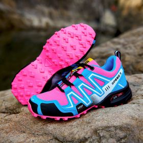 Men's Shoes Off-road Running Shoes Solomon Travel Hiking Shoes Hiking Boots (Option: 908 Rose Red Moon-38)