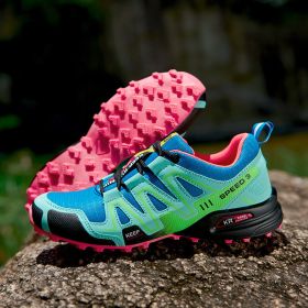 Men's Shoes Off-road Running Shoes Solomon Travel Hiking Shoes Hiking Boots (Option: 907 Blue-38)
