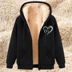 Sweater Men's Fleece-lined Thickened Men's Winter Lambskin (Option: 17 Black-4XL)