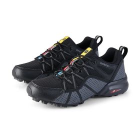 Lightweight Breathable Men's Mesh Outdoor Sports And Casual Hiking Shoes (Option: Black-42)
