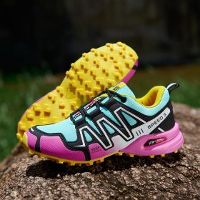 Men's Shoes Off-road Running Shoes Solomon Travel Hiking Shoes Hiking Boots (Option: 907 Pink-38)
